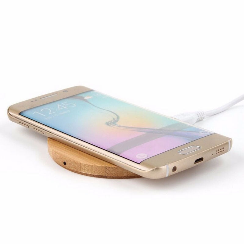 Universal Wireless Charger with Wooden Base
