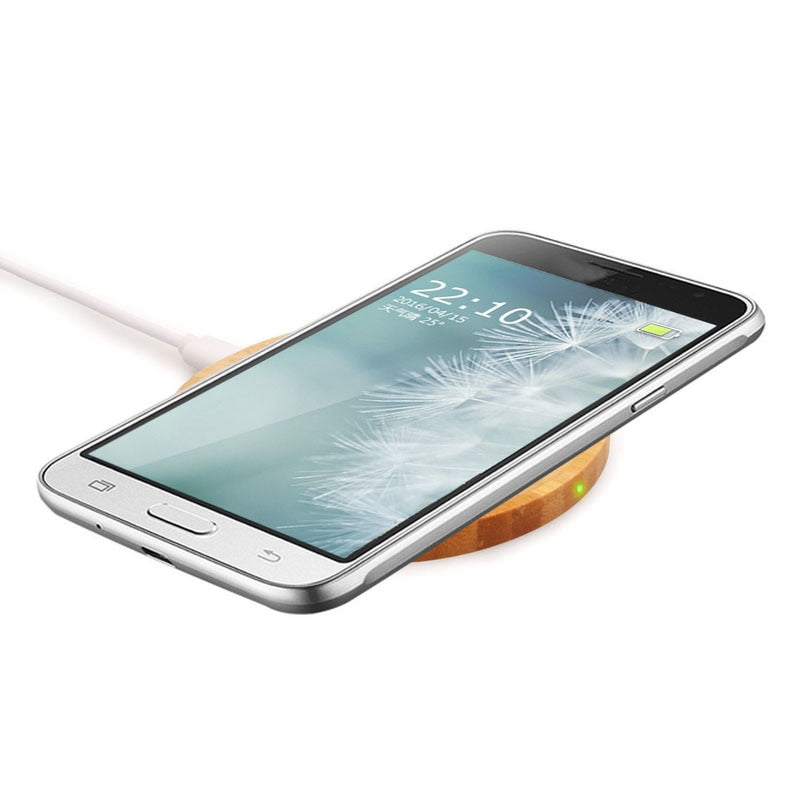 Universal Wireless Charger with Wooden Base