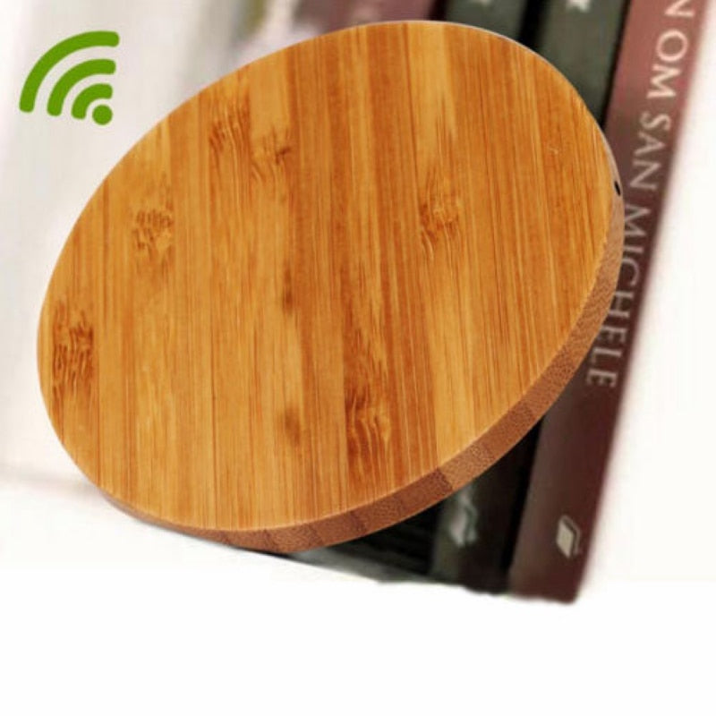 Universal Wireless Charger with Wooden Base