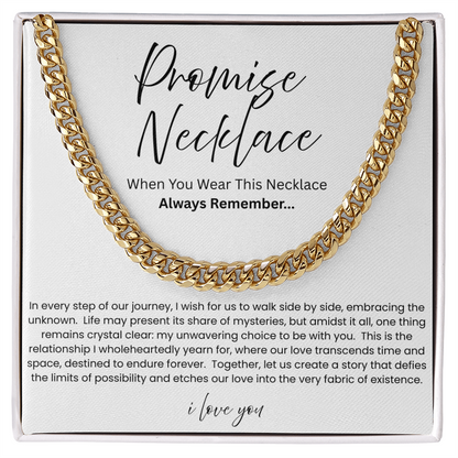 To My Boyfriend – Our Love Story Promise Necklace