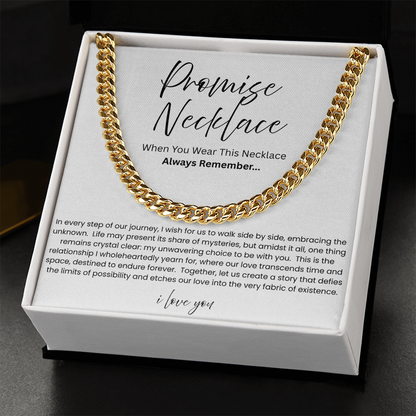 To My Boyfriend – Our Love Story Promise Necklace