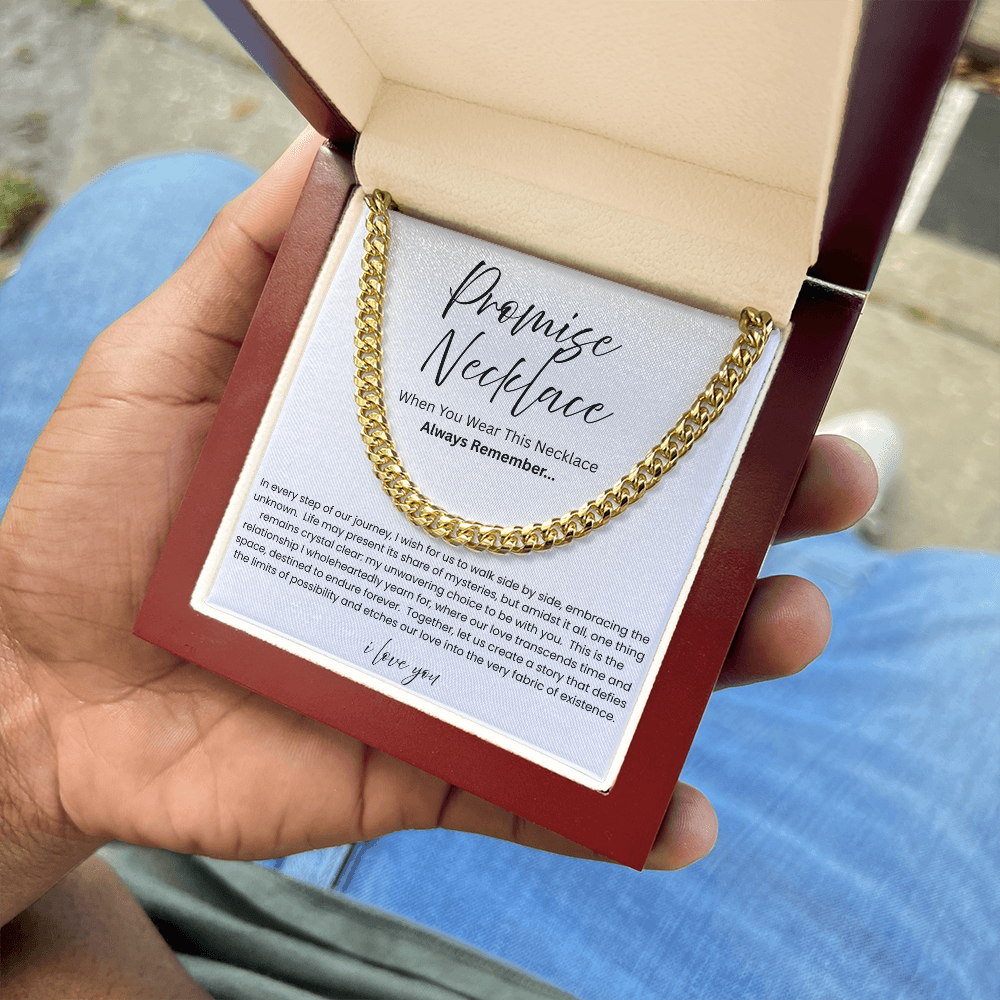 To My Boyfriend – Our Love Story Promise Necklace