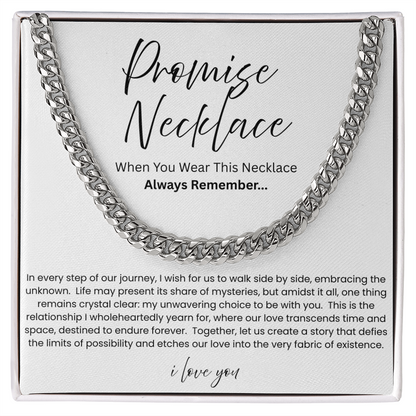 To My Boyfriend – Our Love Story Promise Necklace