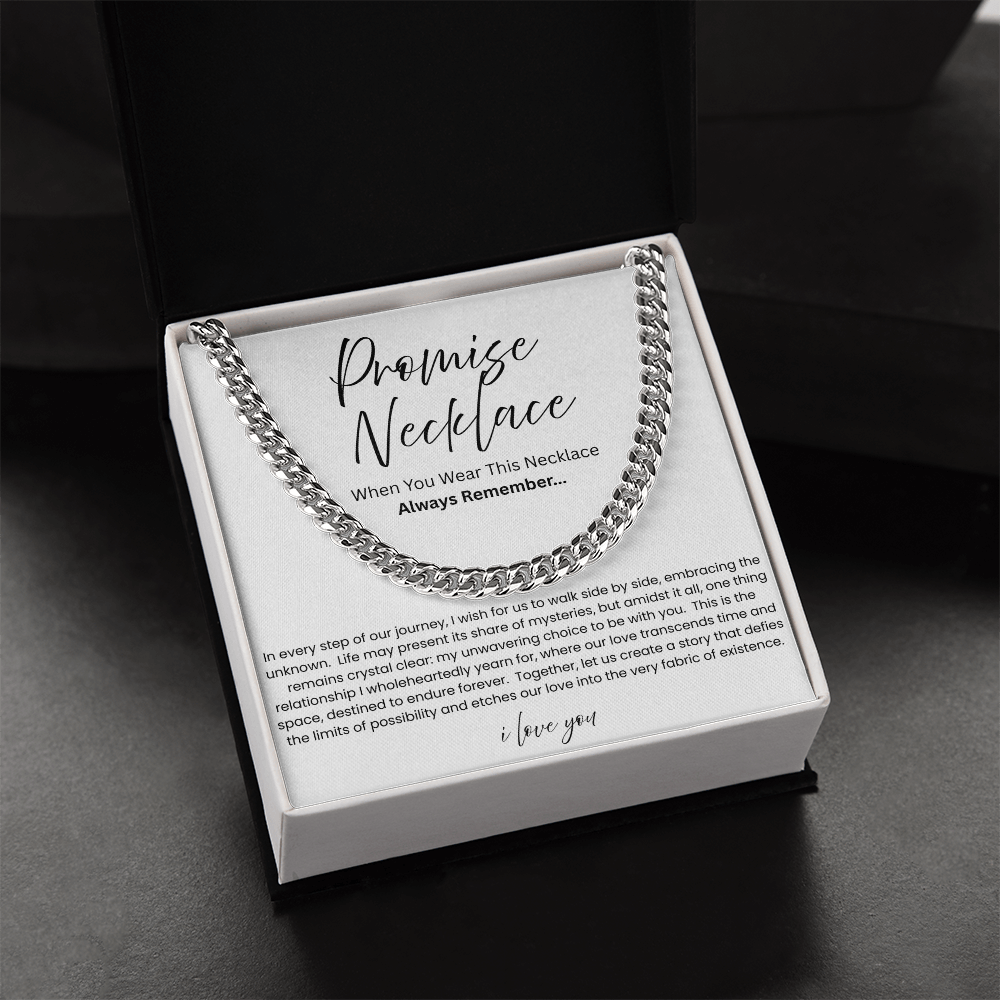 To My Boyfriend – Our Love Story Promise Necklace