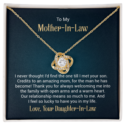Love Knot Necklace - To My Mother-in-Law