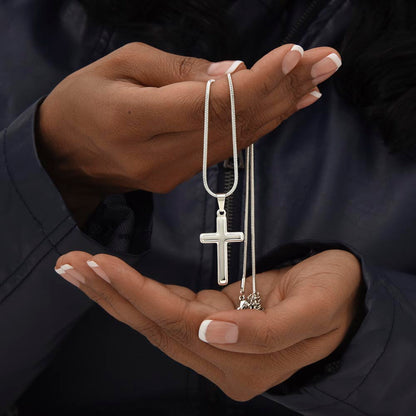 To My Boyfriend - Promise Necklace - Artisan Cross Necklace - Snake Chain